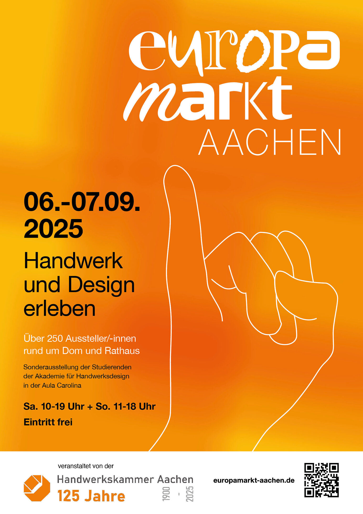 Plakat für den Europamarkt Aachen 2025, 06.-07.09.2025